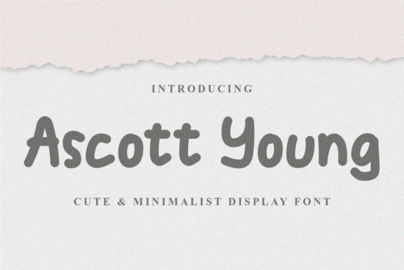 Ascott Young: A Minimalist Brushed Display Font for Creative Projects