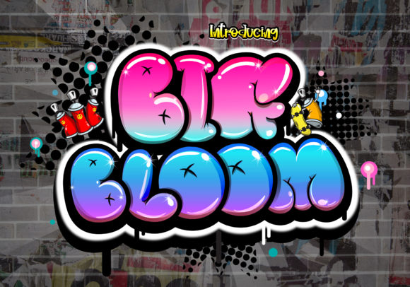 Big Bloom Font for Playful and Authentic Craft Projects