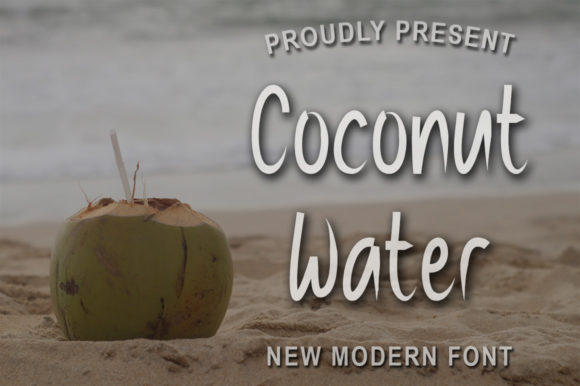 Coconut Water Font for Handmade Creations and Branding