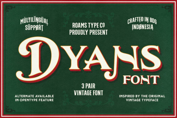 Dyans Display Font for Bold Branding and Web Design