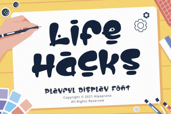 Life Hacks Font for Chic Editorial Designs
