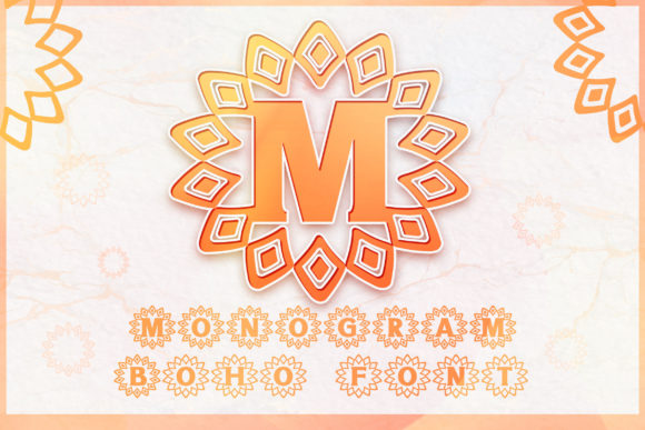 Monogram Boho Tribal Font for Branding and Design Projects