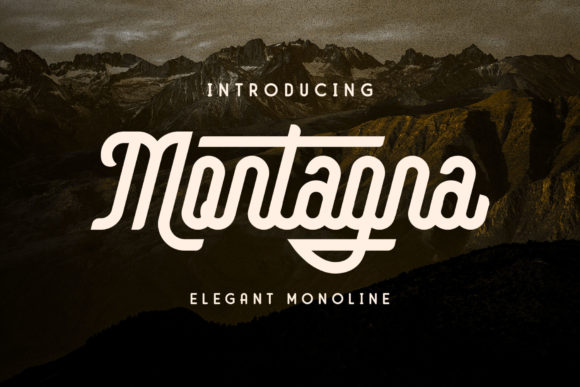 Montagna: A Vintage Display Font for Creative Makers
