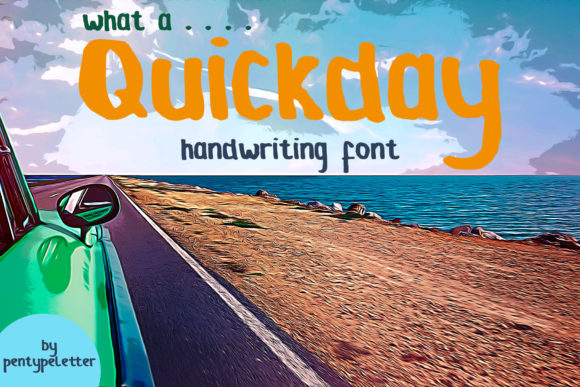 Quickday Font for Handmade and Commercial Designs