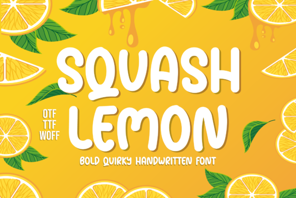 Squash Lemon Font for Web Design and Branding
